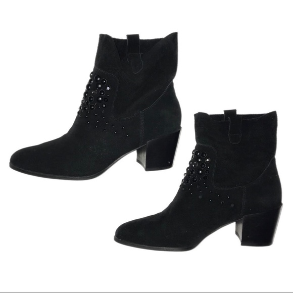 Anne Klein Guinn Embellish Stud Suede Bootie 7.5 - Picture 5 of 10